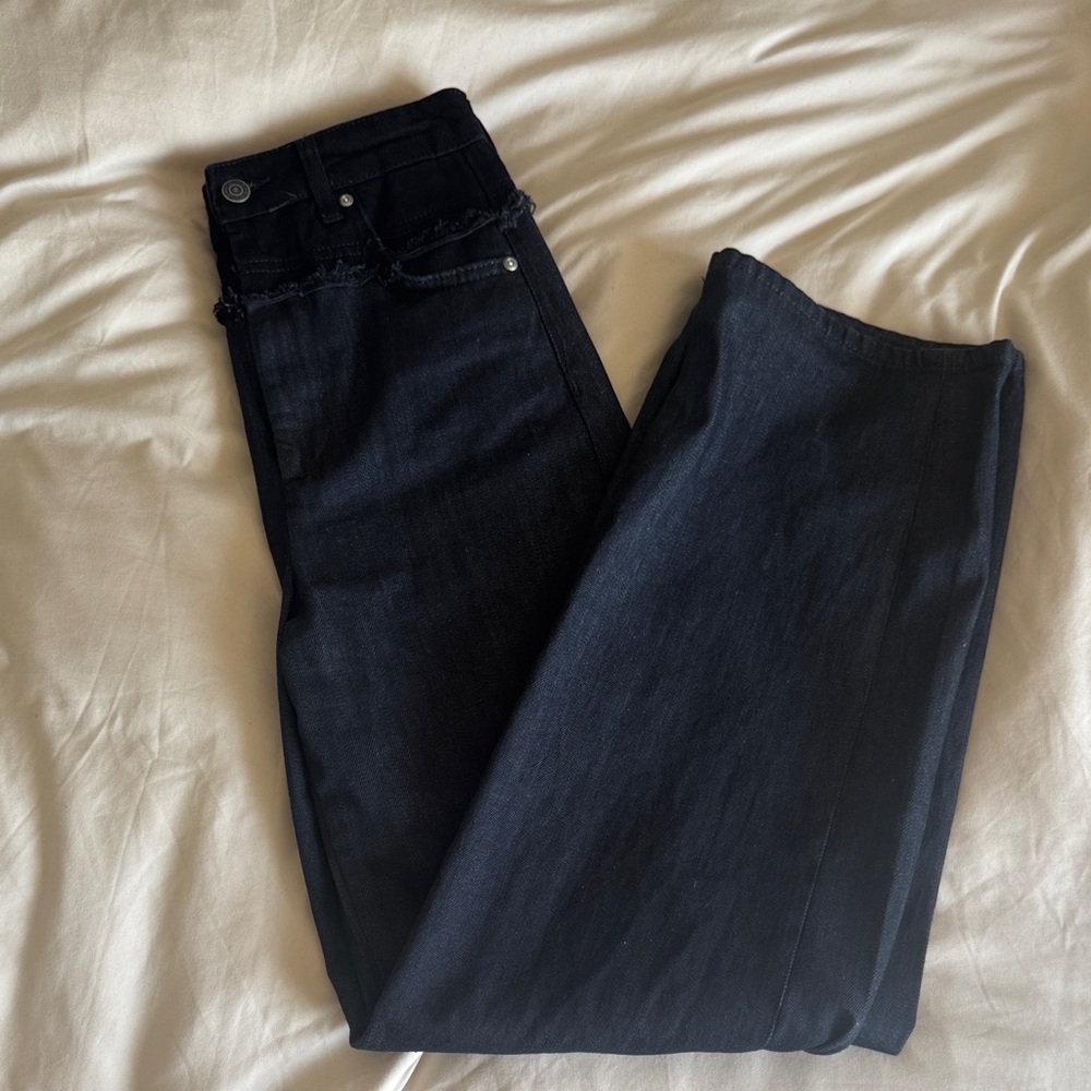 Zara Dark Blue Straight Leg Jeans